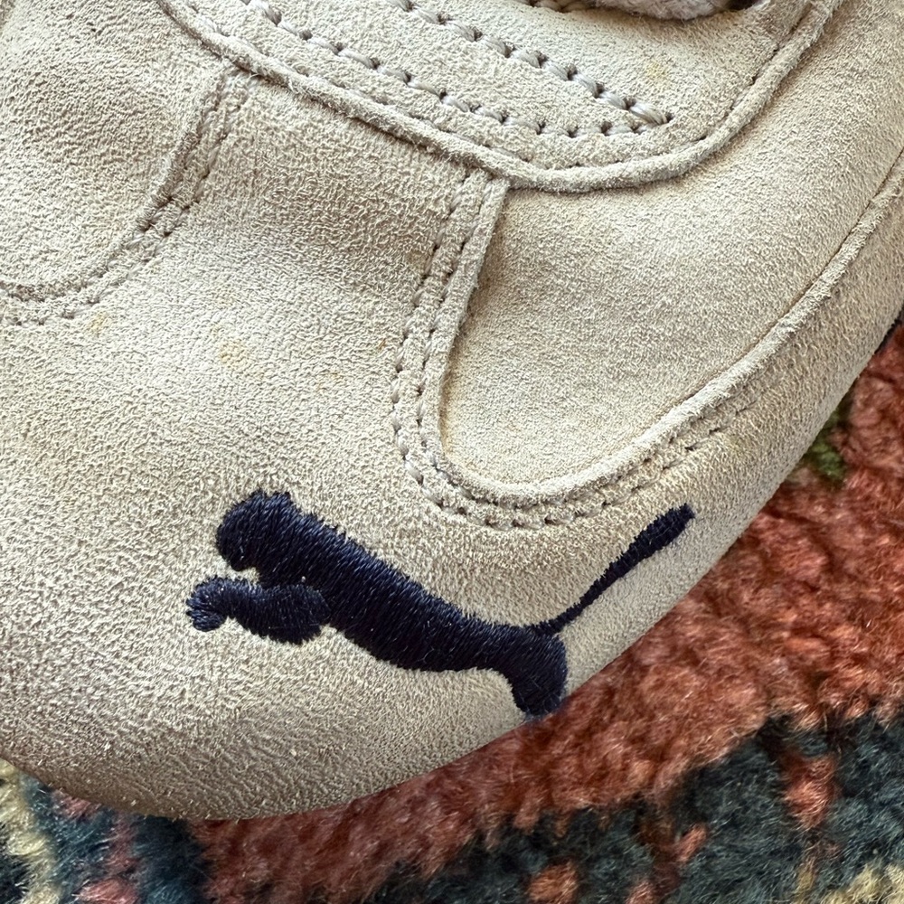 Vintage RARE Puma Speedcat suede Sneakers gray / navy blue sz 8.5 / 39 - Picture 5 of 16